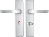 AXA Edge Basic Deurbeslagset Binnendeur- TL63-8 - Kruk Blok op schild voor toilet en badkamer - Aluminium