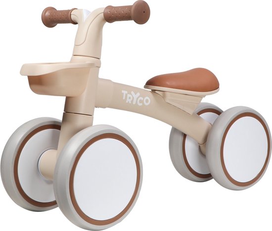 Tryco Luna Beige Loopfiets - Vanaf 1 jaar - Ook geschikt voor 2 jaar en 3 jaar - Loopfietsjes