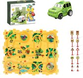 DrPhone TrackTastic Puzzle Wheels - De Ultieme Avontuurlijke Puzzelset - Kids Speelgoed - 25 Delig - Natuur Dino