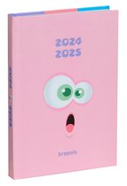 Brepols agenda 2024-2025 - MONSTERS - Dagoverzicht - Roze - 11.5 x 16.9 cm