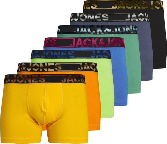 JACK&JONES ADDITIONALS JACBILL SOLID TRUNKS 7 PACK Heren Onderbroek - Maat XL