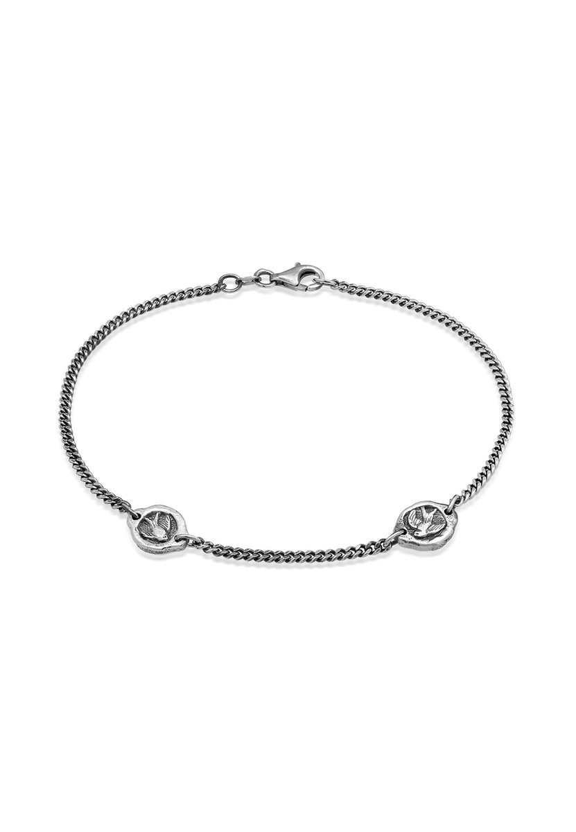 Haze & Glory - Armband - HG HAZE & GLORY - Armband heren in 925 Sterling Zilver, sieraden mannen, Zilveren armband, Cool, Swallows, 19-21 cm - Heren