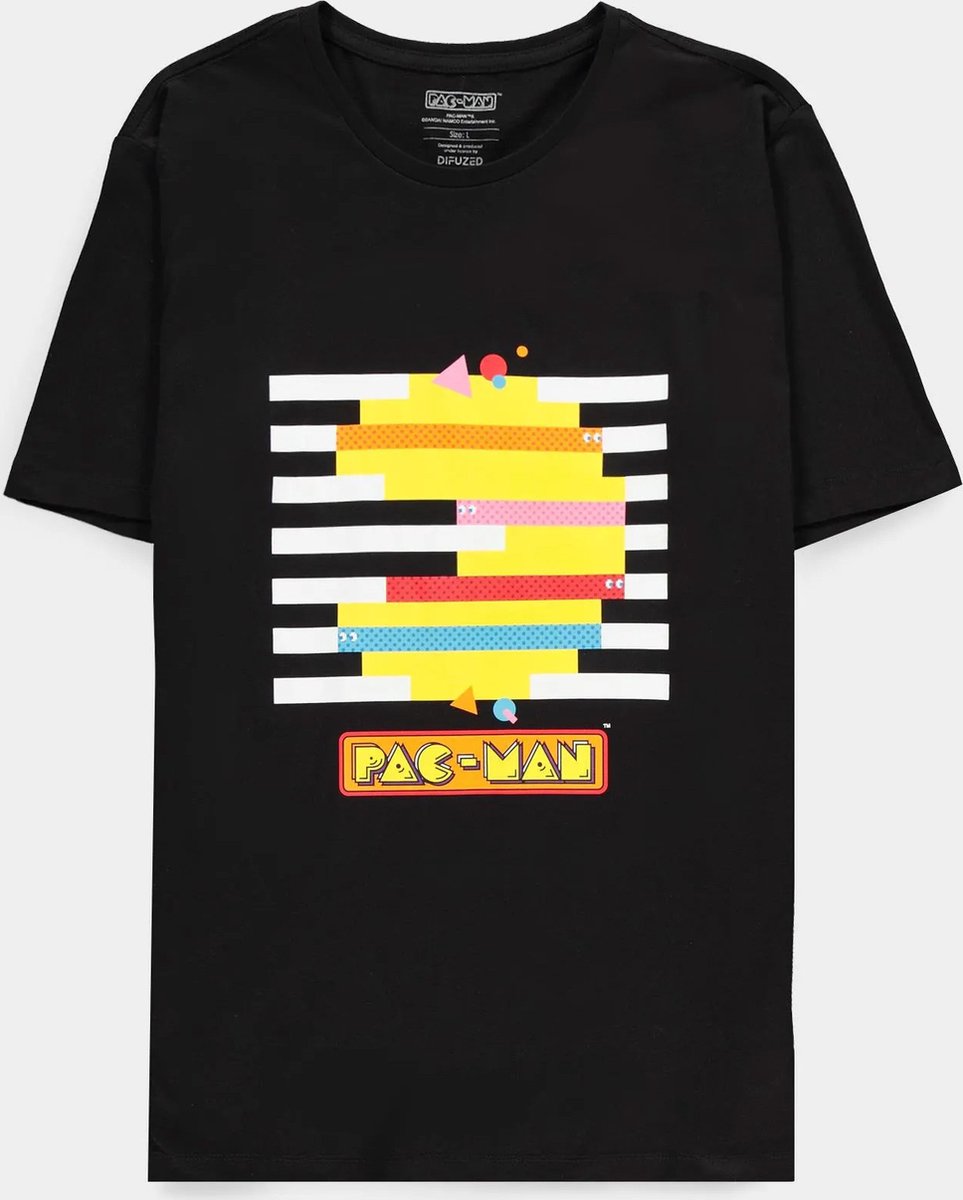 PacMan Heren T-shirt - L - Zwart