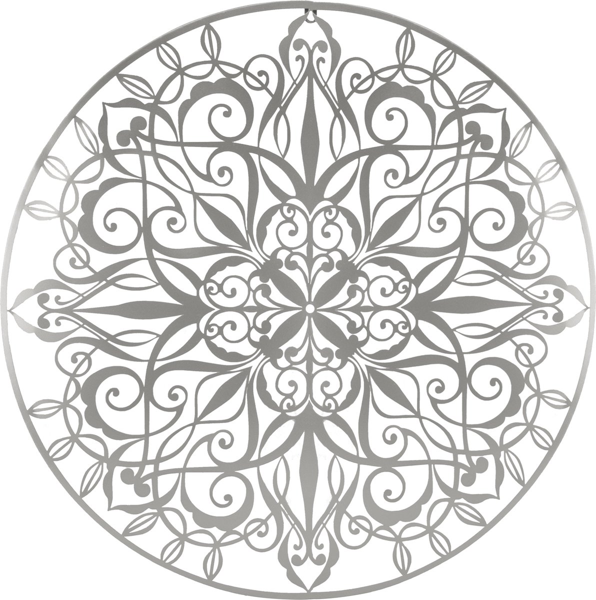 Art for the Home Metal Art Luxe mandala zilver D80cm