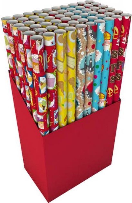 Foto: Inpakpapier sinterklaas 200x70 cm 5 rollen cadeaupapier