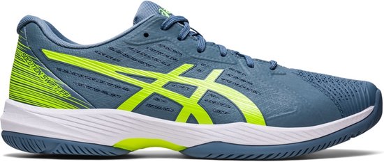 Steel Blue And Lime Green Asics Solution Swift Ff 1041a298 401