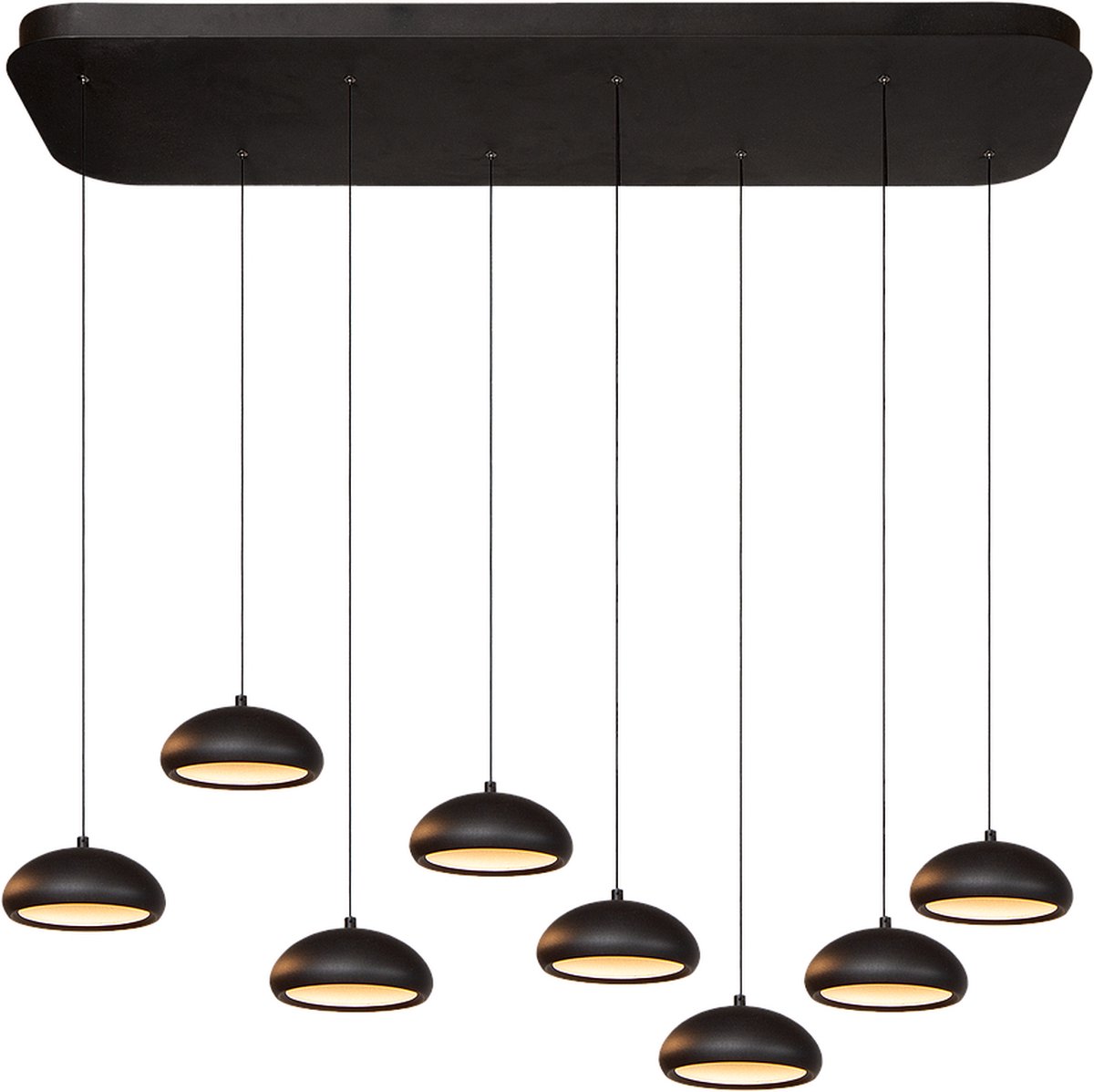 Atmooz - Pallaton - Hanglamp - Zwart - 8 Lichtpunten - Rond - 40 x 130 x 125 cm - Eetkamer - Hal - Slaapkamer - Woonkamer