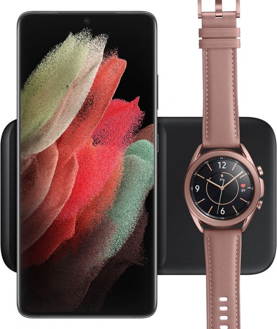 Samsung Wireless Charger Duo Watch - Draadloze Oplader - zonder travel adapter - 9W - Zwart