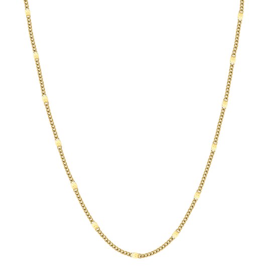 Collier or rose avec 2 anneaux romains - blanc - Bague chaîne Sophie Siero - Avec boîte cadeau