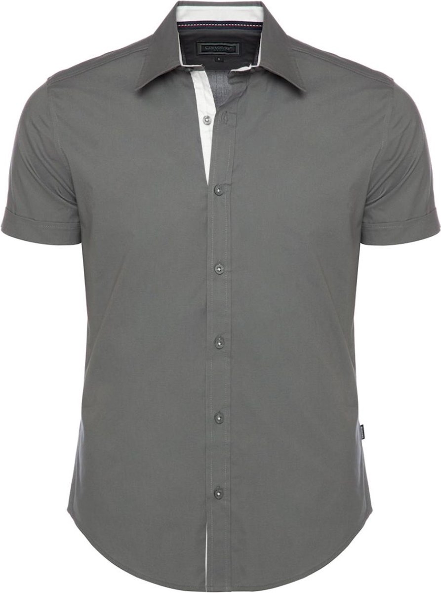 Grijs Overhemd Korte Mouw Met Stretch Carisma 9102 - 3XL