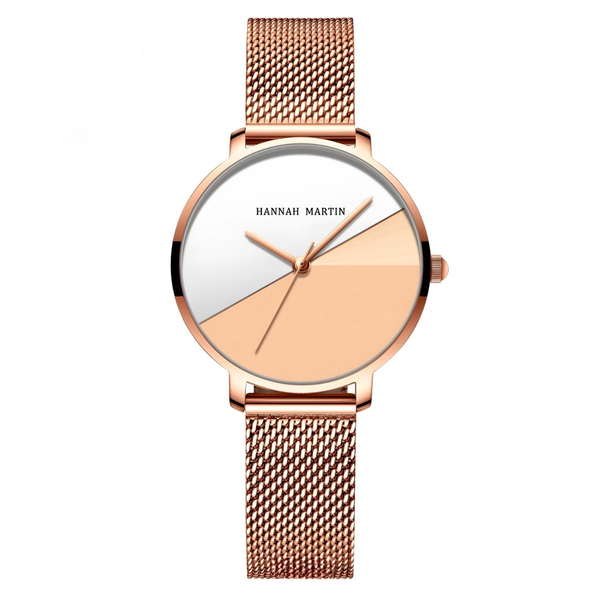 Hannah Martin Elegante Horloge | Rose Goud | Wit Met Rose Wijzerplaat | Borasi | Dames Horloges | Vrouwen Horloges | Best Verkochte Horloges | Leuke Cadeau | Cadeau Voor Haar | Cadeau Voor Moeder | Luxe Geschenkdoos | Moederdag Cadeautje |