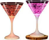 Clixify Martiniglazen - Wijnglazen - Lichtgevend LED - Wijnglas 6 stuks - Wijnglazen witte wijn - Flute - Wijnglazen set - Vervangbare batterij - Cocktail glazen - Martini glazen - Longdrinkglazen - Mojito glazen - Cocktailglazen set