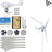 Windmolen Generator 600W - Windturbine 24V - Windmolen Bouwpakket 5 Bladen - Wit