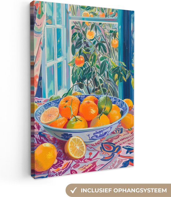 Peinture sur toile 40x60 cm - Décoration murale Nature morte - Coloré - Fruits - Été - Accessoires de Décoration murale - Décoration murale de Cuisine - Peintures sur toile