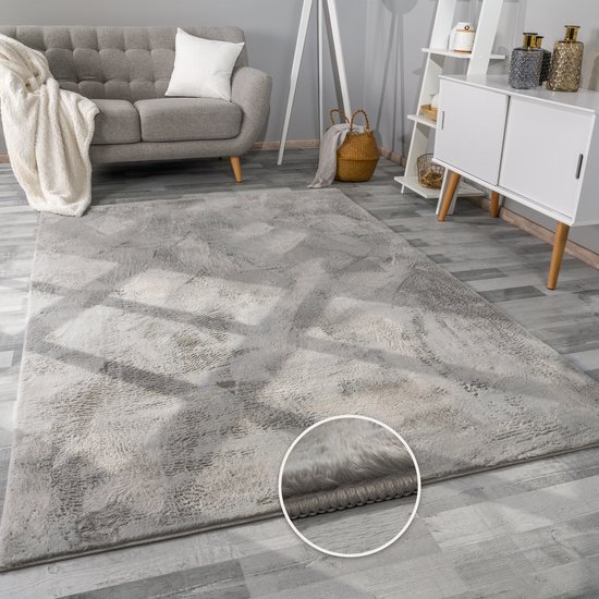 Paco Home Hoogpolig Vloerkleed Woonkamer Shaggy Eenkleurig Zacht Modern, Maat:80x150 cm