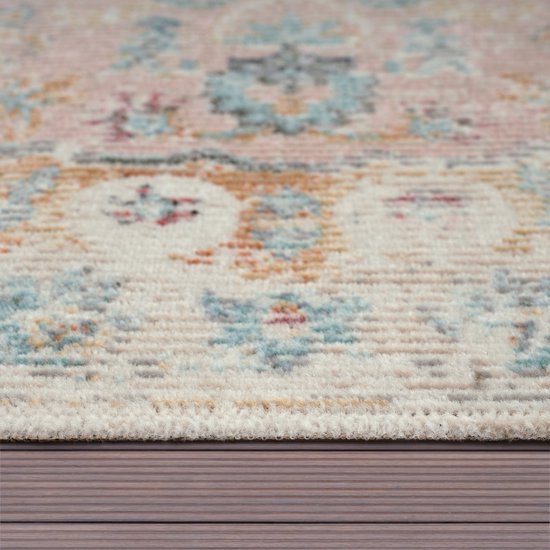 Paco Home vloerkleed voor binnen en buiten, laagpolig voor balkon terras, oriëntaals
