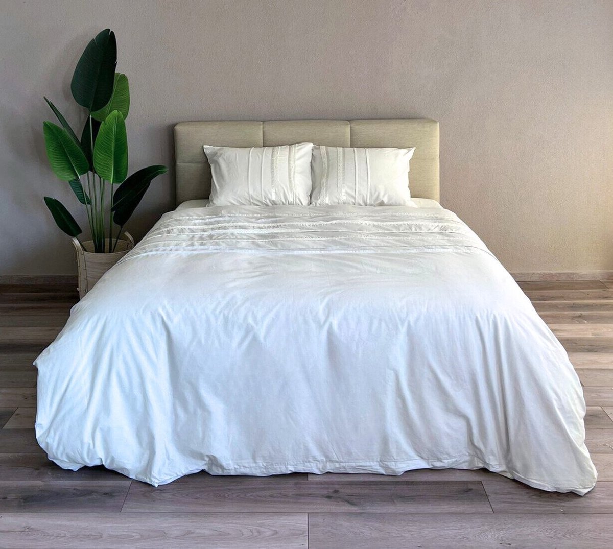 Beau Maison Dekbedovertrek Saint Paul Wit 200x200/220 cm + 2 kussenslopen