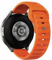 Oranje - 20mm robuuste siliconen sporthorlogeband compatibel met Samsung Galaxy Watch 6 5 4 40mm 44mm, Galaxy Watch 5 Pro Band 45mm / horloge 6 4 klassieke band 42mm 46mm 43mm 47mm / Active 2