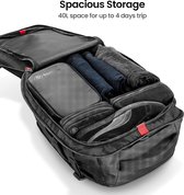 Sac à dos de voyage de 40 litres, bagage à main approuvé par la TSA, bagage à main, sac à dos d'affaires léger et résistant à l'eau, grand sac de week-end durable, convient aux ordinateurs portables de 17,3 pouces