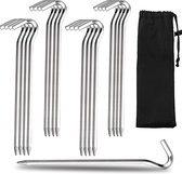 Rines 18 Pieces 18 cm Aluminum Pegs for Camping - Stable Garden Nails & Tent Accessories