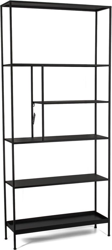 Shelfplaza BLACK 200x60x50 cm Étagère charges lourde en noir avec 6 étagères et une capacité de