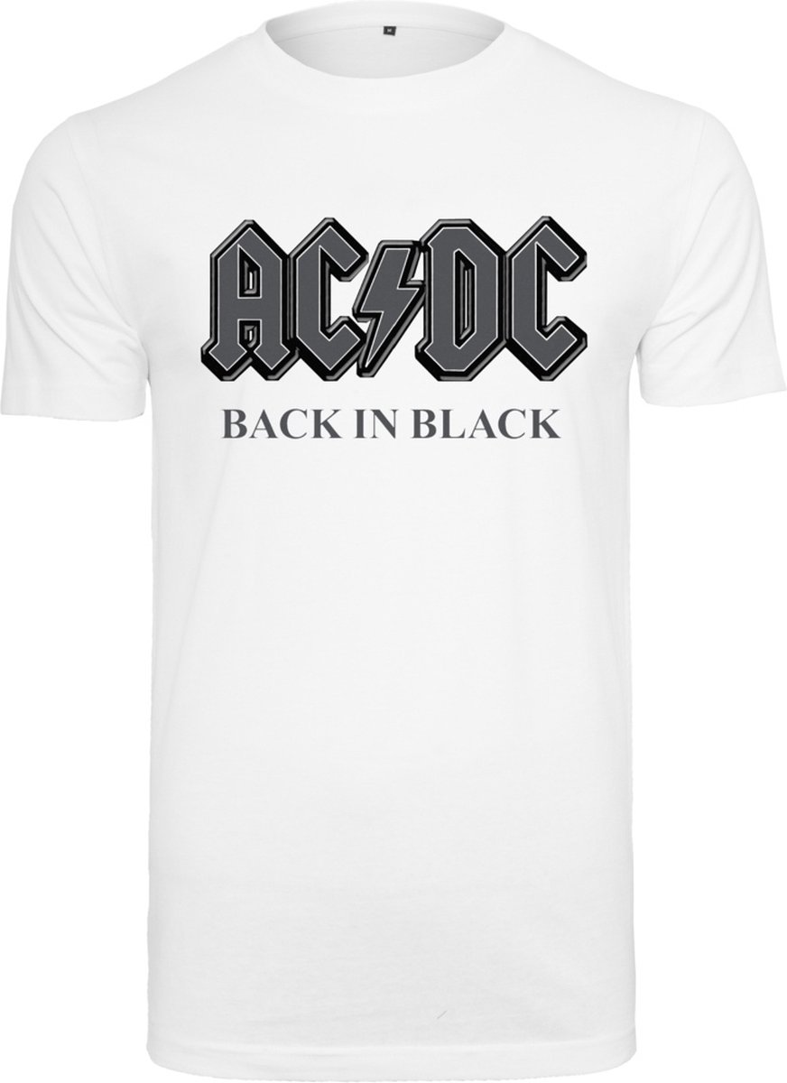 Merchcode AC/DC - Back In Black Heren Tshirt - L - Wit