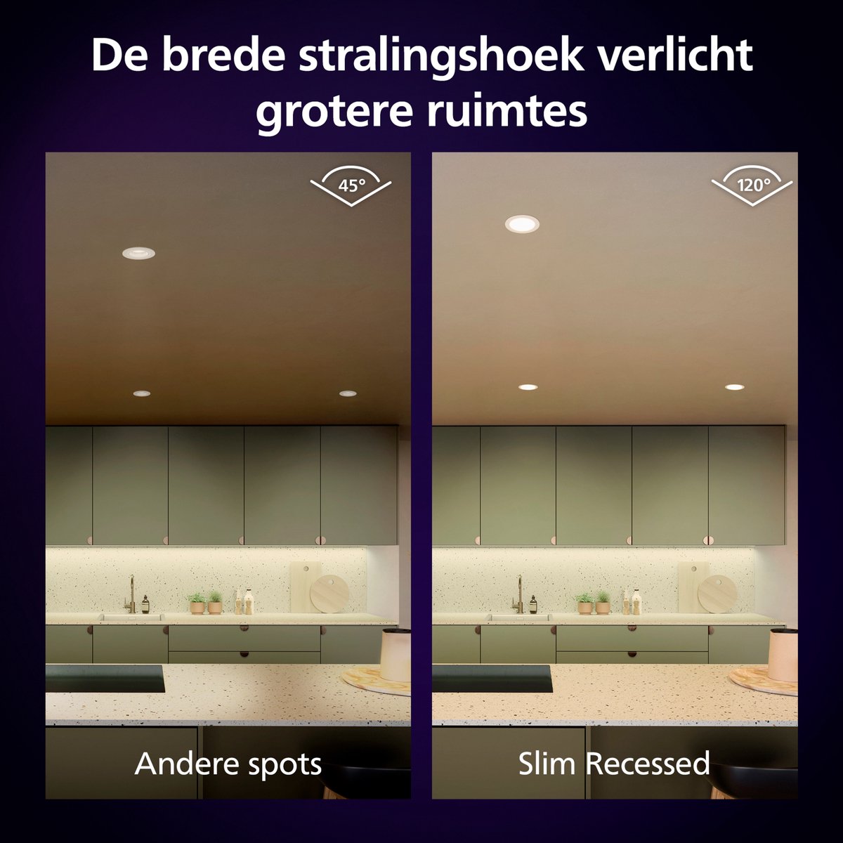 Philips Hue inbouwspot dun - wit en gekleurd licht - Ø90mm - wit — afbeelding 4