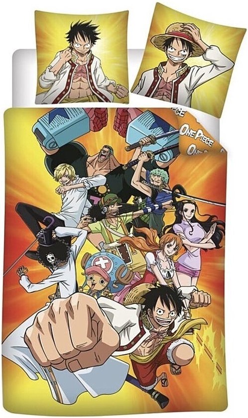 One Piece - Personages Dekbedovertrek 100% Katoen (140x200cm + 65x65cm)