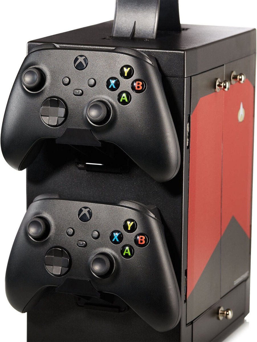 Numskull - Op Star Trek rood geïnspireerde Gaming Locker voor 4 Controllers - 10 Games - 1 Headset