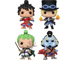 Funko Pop! 4-Pack: Animation: One Piece - Luffytaro / Sabo / Roronoa Zoro / Jinbe (Glows in the Dark) (Gamestop Exclusive)