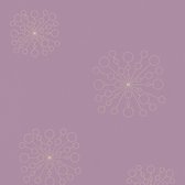 Papier peint graphique Profhome 367842-GU papier peint intissé légèrement texturé avec motif graphique or violet brillant 5,33 m2