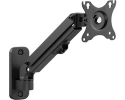 Gembird Wandmontage Monitor arm - Draai- en Kantelbaar - 1 Scherm - 17 - 27 Inch - Tot 7 kg - TV Beugel/ Muurbeugel
