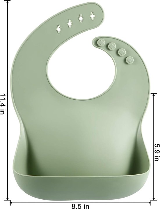 Set siliconen slabbetjes kom met zuignap lepel Set siliconen slabbetjes kom met zuignap lepel