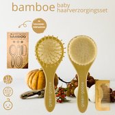 green-goose® Bamboe Babyborstel met Kam | Zachte Borstel | Haarverzorging Baby | Duurzaam Kraamcadeau | Baby Borstels | Baby Kam