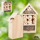 Design insectenhotel met natuurlijke materiaal - Voor bijen, lieveheersbeestjes en vlinders - Om op te hangen15 cm x 25 cm