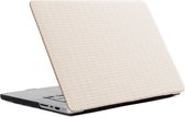 Selencia Geweven Cover Geschikt voor de MacBook Air 13 inch (2022) / Air 13 inch (2024) M3 chip - A2681 / A3113 - Beige