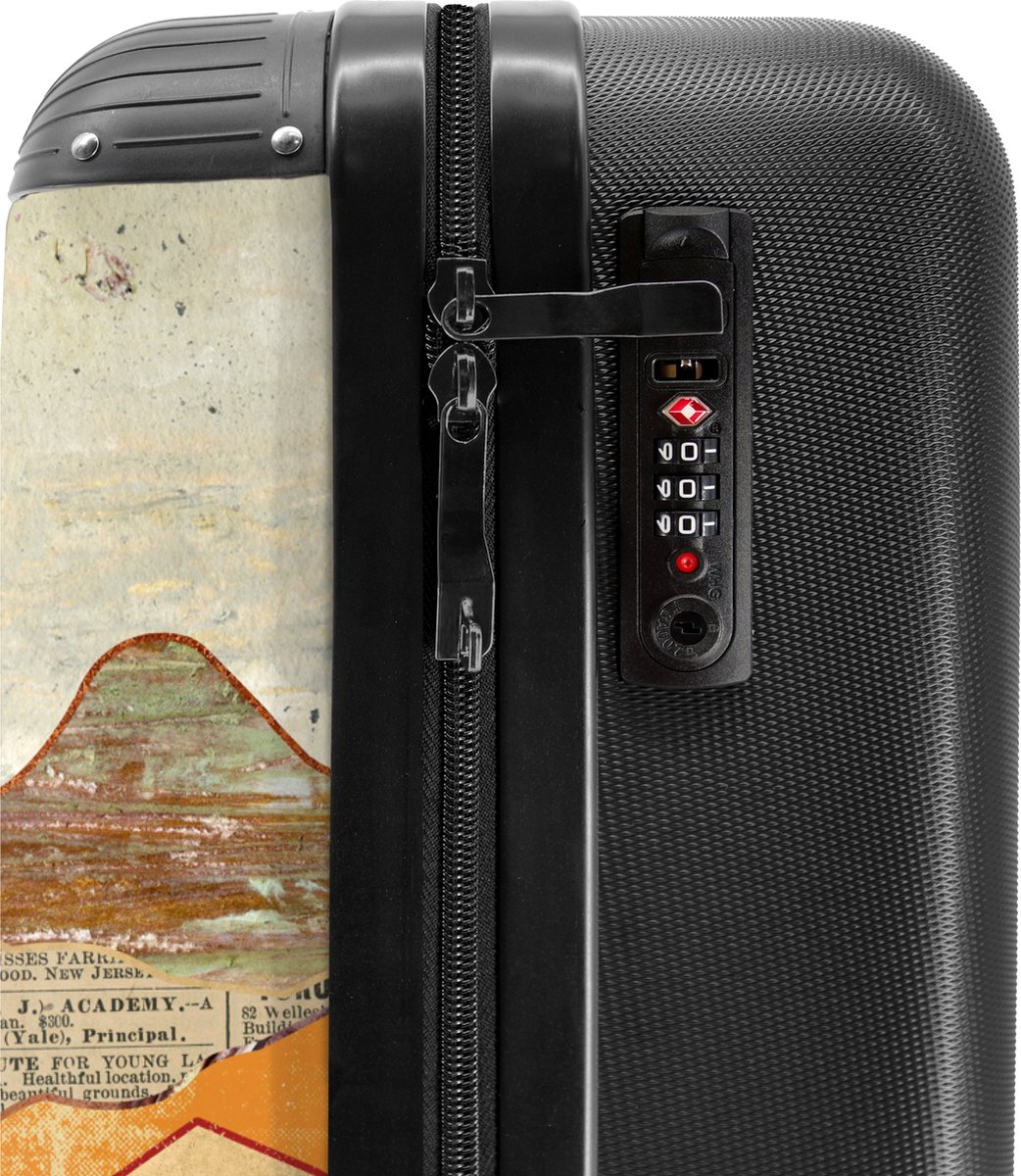 NoBoringSuitcases.com - Koffer oranje voor vliegtuig reizen - Past binnen 55x40x20 cm en 55x35x25 cm - Travelcase reisbagage - Trolley handbagage travelcase - Valiezen met wieltjes volwassenen - Reiskoffer op wielen - Harde rolkoffer lichtgewicht – foto 5