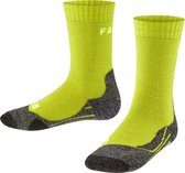 FALKE TK2 anti-blaar dik wol functioneel materiaal wandelsokken kinderen geel - maat 27-30