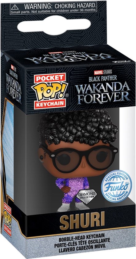 Funko Pocket Pop! Keychain: Marvel: Black Panther: Wakanda Forever - Shuri (Diamond Glitter)