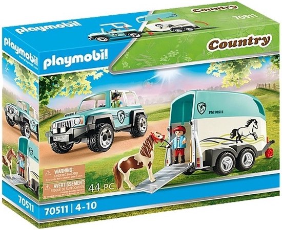 PLAYMOBIL Country Auto met aanhanger - 70511