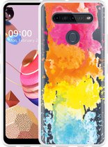 LG K51S Hoesje Color Splatters - Designed by Cazy