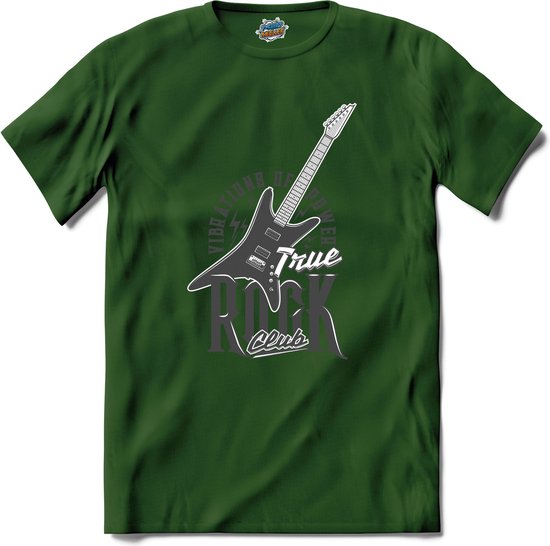 Vibrations Of Power True Rock | Muziek - Gitaar - Hobby - T-Shirt - Unisex - Bottle Groen