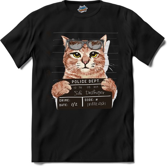 Sofa Destroyer | Katten - Kat - Cats - T-Shirt - Unisex - Zwart - Maat 4XL
