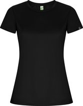 Zwart dames sportshirt korte mouwen 'Imola' merk Roly maat S