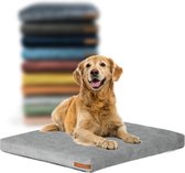 Rexproduct Hondenkussen - Hondenmand - Hondenbed met rits en wasbaar - Hondenkussens 70 X 90 CM - Manden & kussens 0 tot 80 kg- SoftPet Grijs