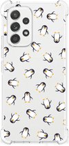 Doorzichtige Silicone Hoesje geschikt voor Samsung Galaxy A53 5G Pinguïn