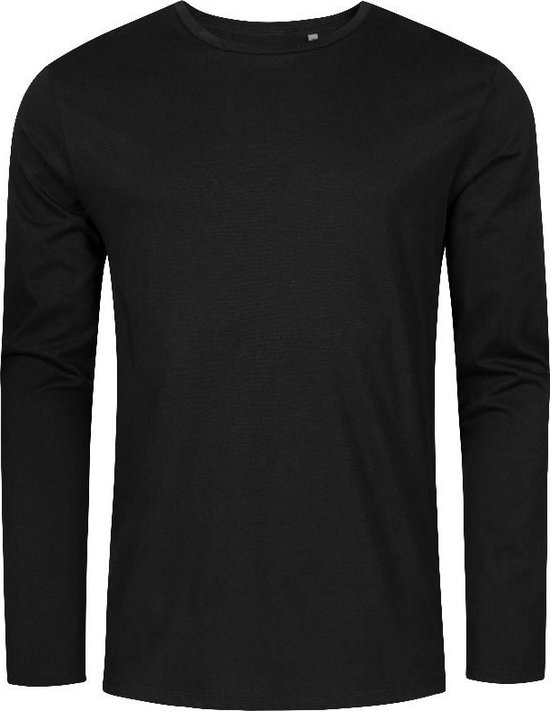 Zwart t-shirt lange mouwen en ronde hals merk Promodoro maat XL