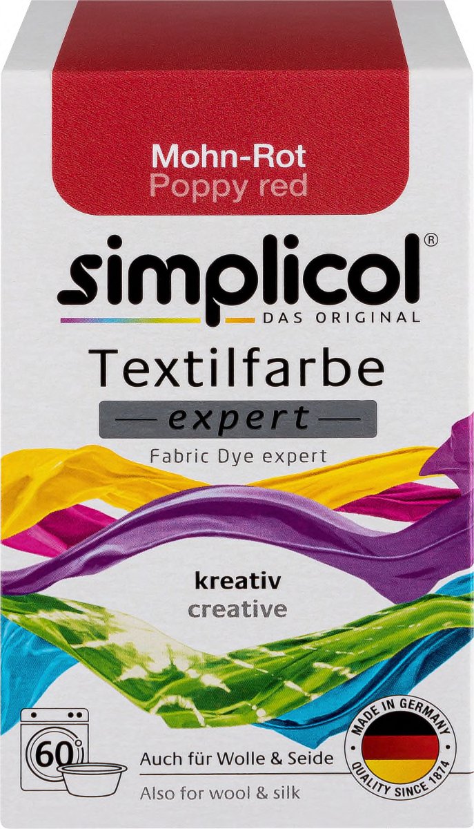 Simplicol Textielverf expert, Poppy Red - Rood, 150 g