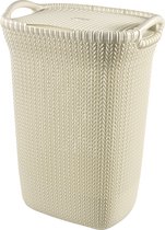 Curver Knit Wasmand met deksel - 57L - Oasis White