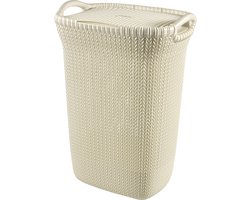 Curver Knit Wasmand met deksel - 57L - Oasis White